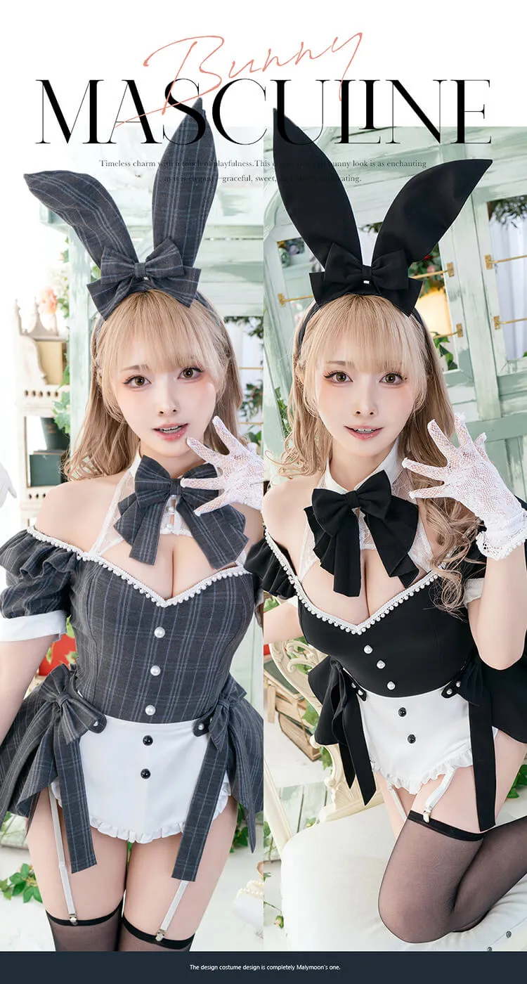 マリームーン マスキュリンバニースーツ ブラック 7点セット】Malymoon マリームーン マスキュリンバニースーツ