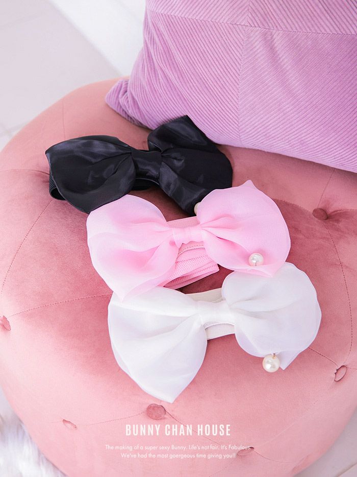 万能☆パール付きリボンベルト[ホワイト・ブラック・ピンク・レッド] vbt-0021