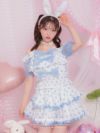 【3点セット】COTTON CANDY BUNNY コットンキャンディバニー ホワイト×ブルー [みゆちゃん着用] vcsbn-10209-2