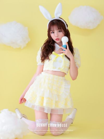 チーキー パステルバニー ブルー メイド バニー コスプレ 4点セット】Cheeky Pastel Bunny チーキー パステルバニー