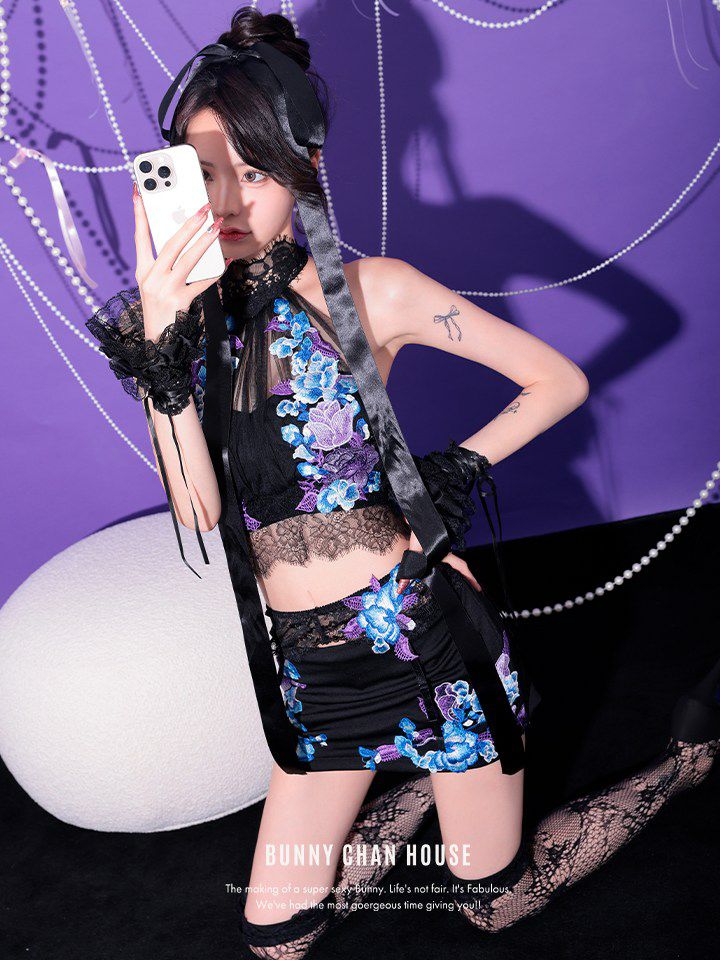 【3点セット】MOON BUNNY ムーンバニー ブラック vcsbn-230471-mi