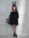 【2点セット】Tulle Dress BUNNY チュールドレスバニー[ブラック・ホワイト] vcsbn-23340