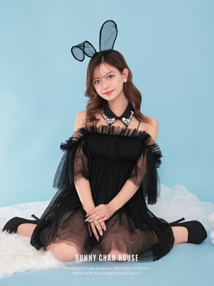 【2点セット】Tulle Dress BUNNY チュールドレスバニー ブラック [じゅりちゃん着用] vcsbn-23340-ju