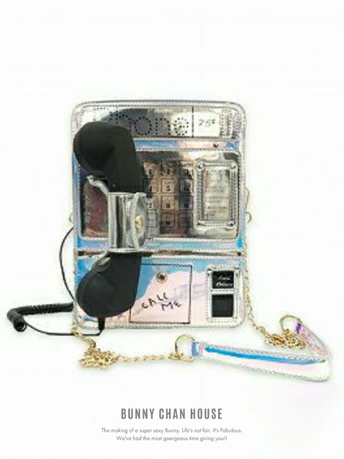 テレフォンバッグ ブラック ・ピンク vcsit-0046