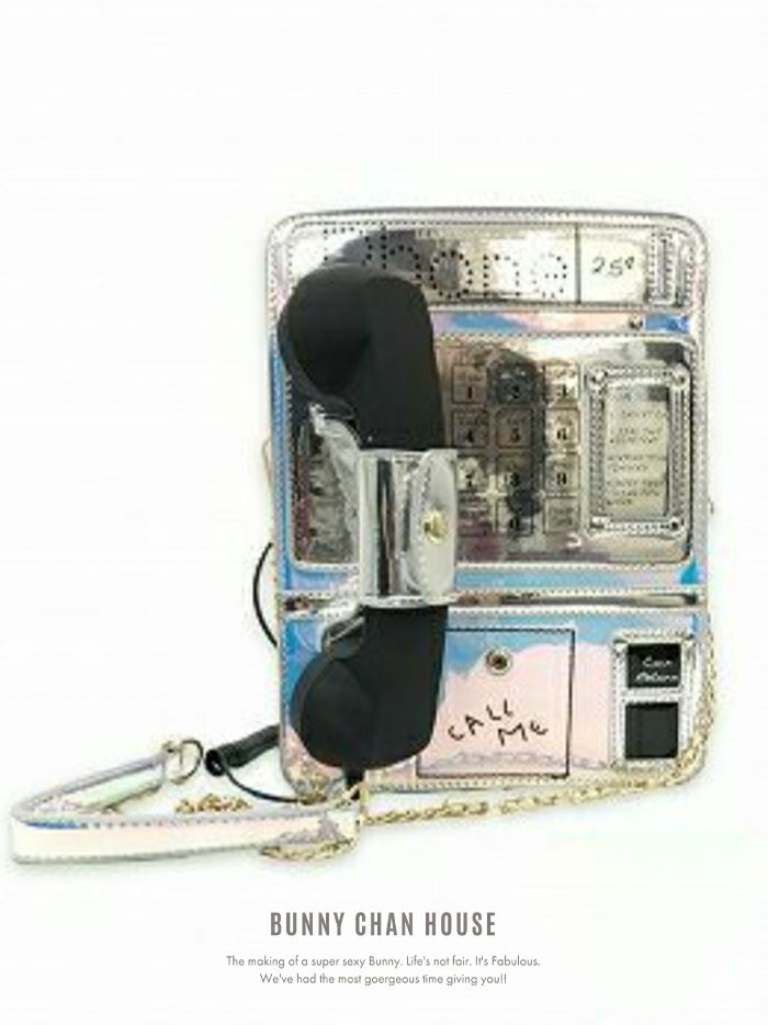 テレフォンバッグ ブラック ・ピンク vcsit-0046