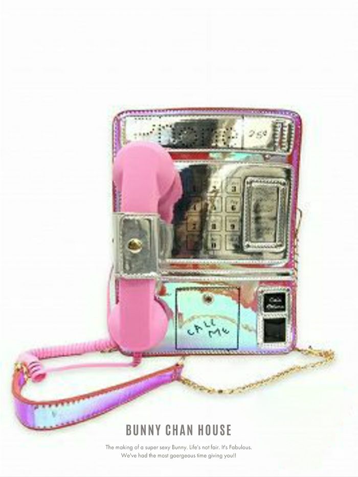 テレフォンバッグ ブラック ・ピンク vcsit-0046