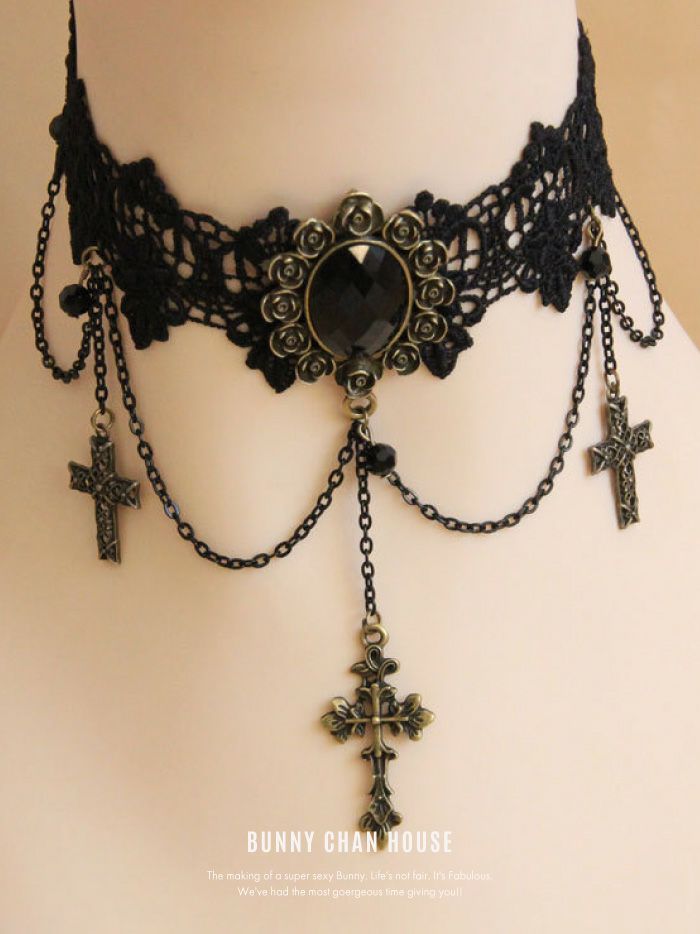 ゴシックチョーカー レースネックレス vcsit-22006