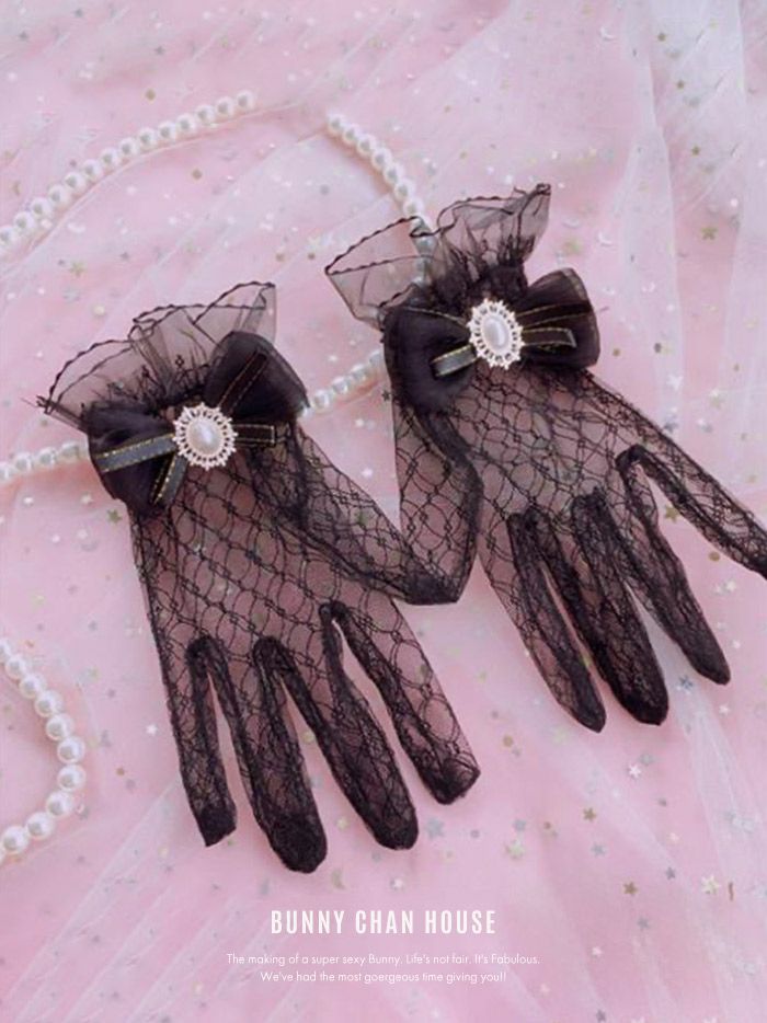 BUNNY CHAN HOUSE フラワーチュールバニー[ブラック] 6点セット】Flower Tulle BUNNY Romantic Chiffon フラワー