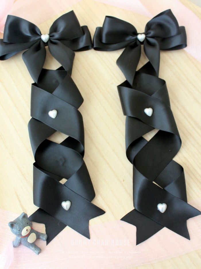 ハート付きリボンヘアアクセサリー vcsit-23354