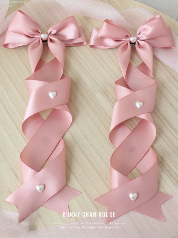 ハート付きリボンヘアアクセサリー vcsit-23354