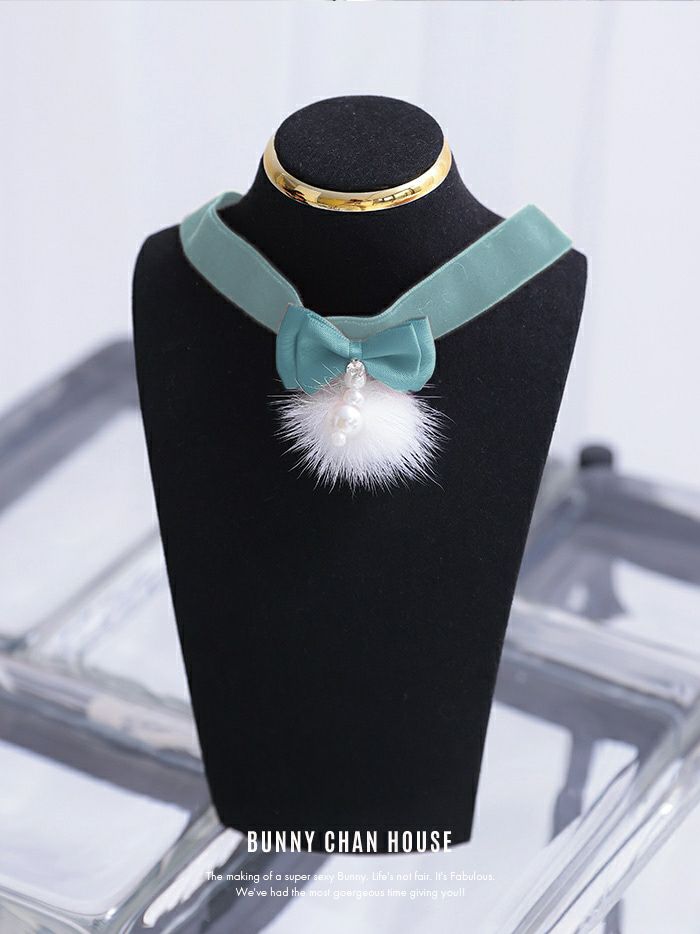 ファー付きリボンチョーカー vcsit-23360