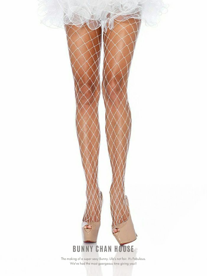 網タイツ [ホワイト・ブラック] vcsit-9905