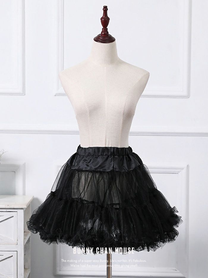 パニエ チュールスカート [ホワイト・ブラック] インナーパニエ vpn-0002