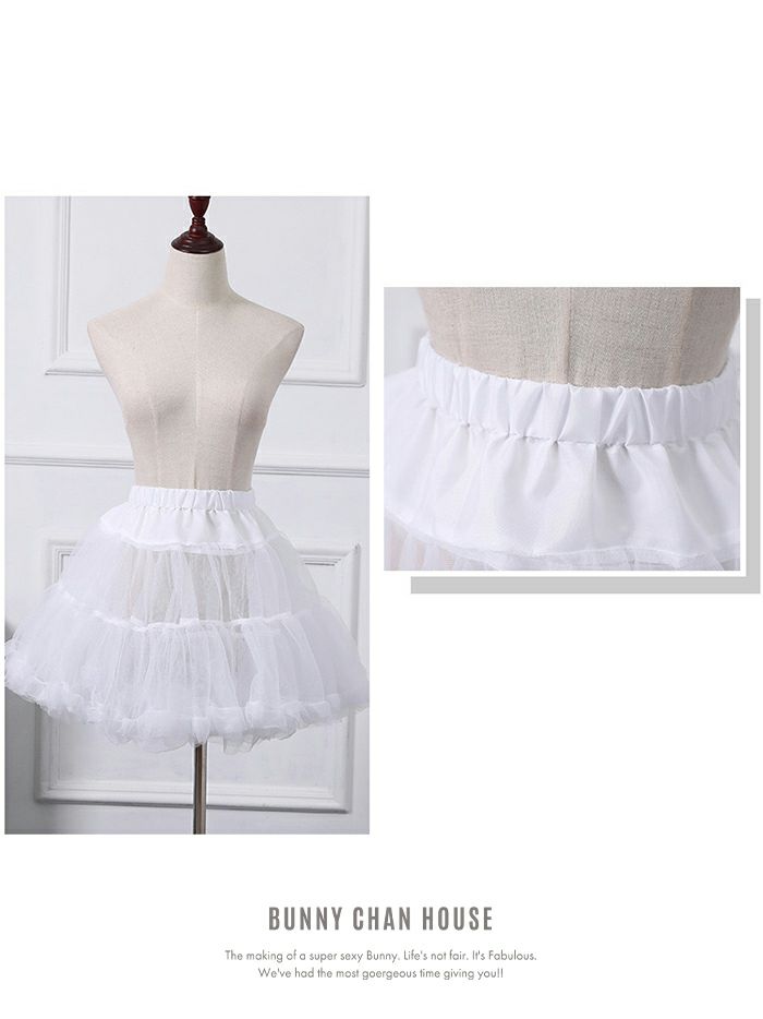 パニエ チュールスカート [ホワイト・ブラック] インナーパニエ vpn-0002