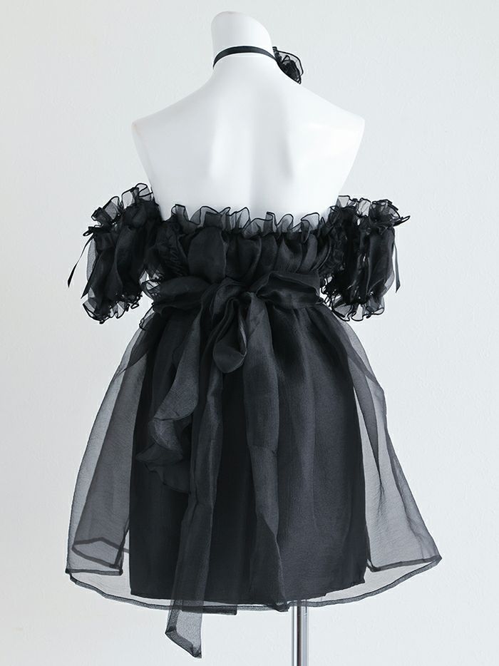 【6点セット】Flower Tulle BUNNY Romantic Chiffon フラワーチュールバニー[ブラック] vcsbn-23341-2