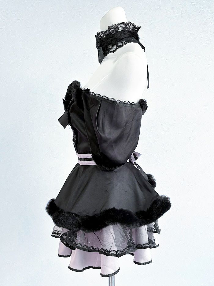 【6点セット】vanityME. × Malymoon クラシカルレースバニー ブラック[まあみちゃん着用] ml9788-2-ma
