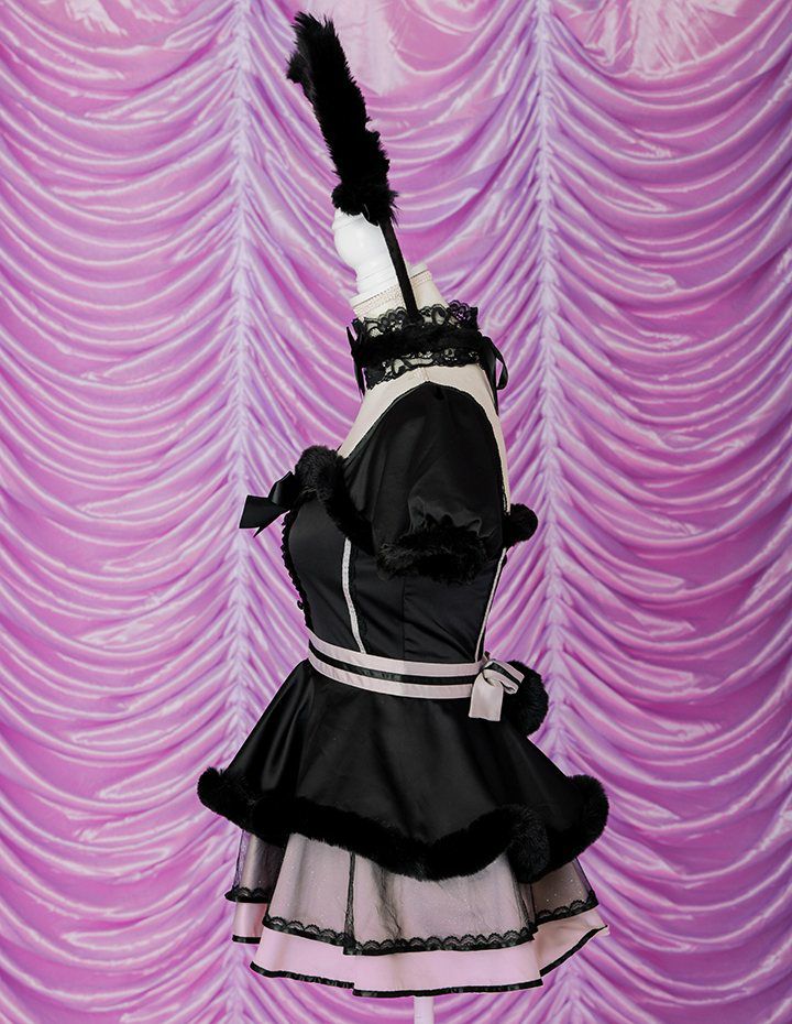【6点セット】vanityME. × Malymoon クラシカルレースバニー ブラック[まあみちゃん着用] ml9788-2-ma
