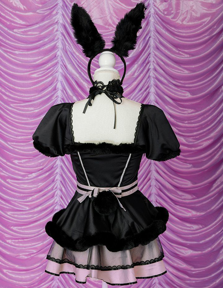 【6点セット】vanityME. × Malymoon クラシカルレースバニー ブラック[まあみちゃん着用] ml9788-2-ma