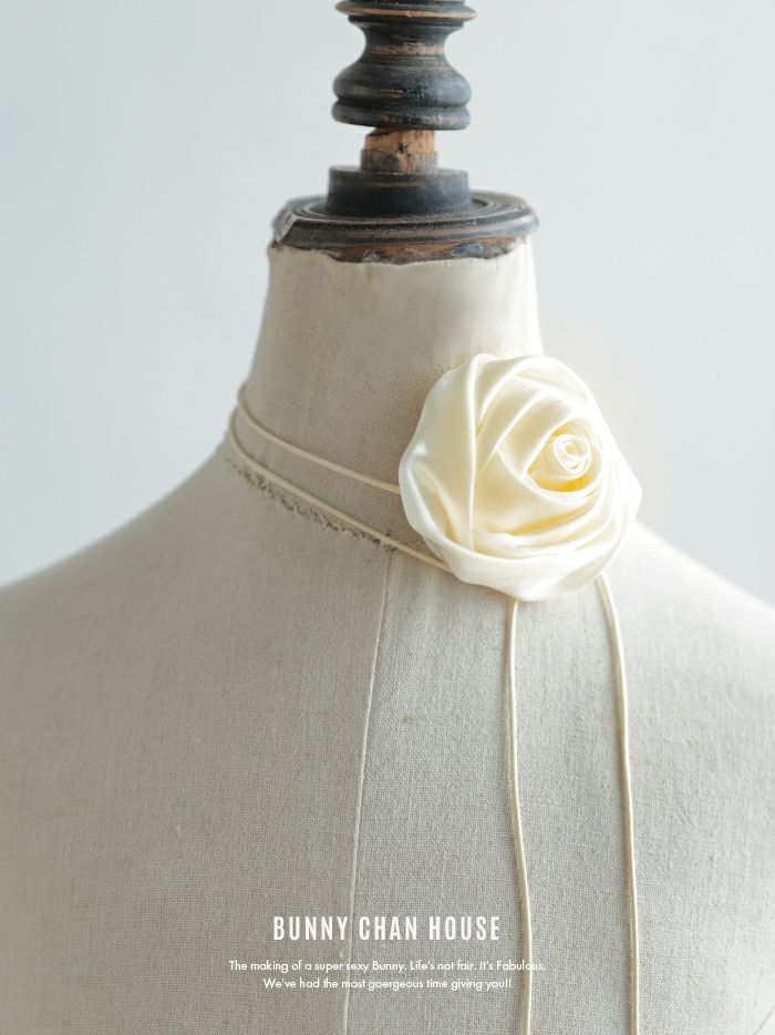 #ローズコサージュリボンチョーカー