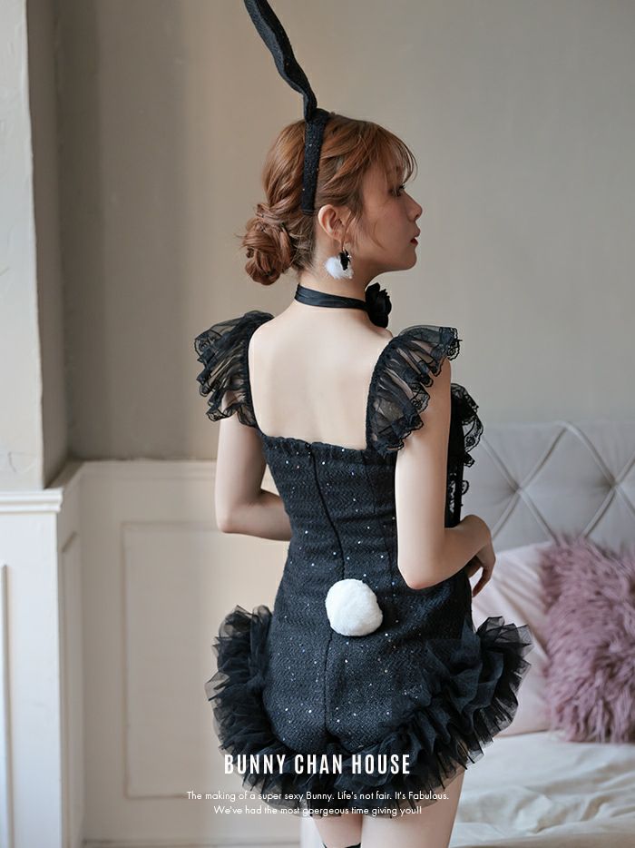 【2点セット】ballet core bunny. バレエコアバニー ブラック vcsbn-240318-1