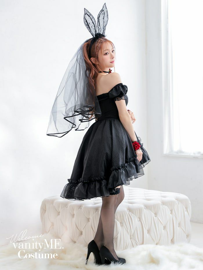 【2点セット】Gothic Bride Bunny. ゴシックブライドバニー ブラック vcsbn-240320-1b-my