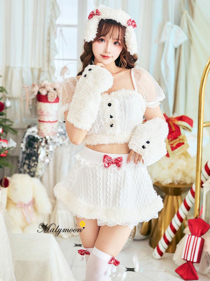 9点セット】Malymoon マリームーン ホワイトスフレニット雪うさぎ