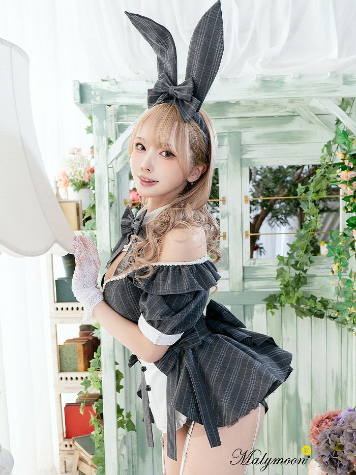 【7点セット】Malymoon マリームーン マスキュリンバニースーツ [ ブラック/グレー ] ml10244