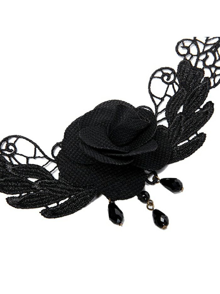 ゴシックローズモチーフチョーカー レースネックレス vcsit-25004