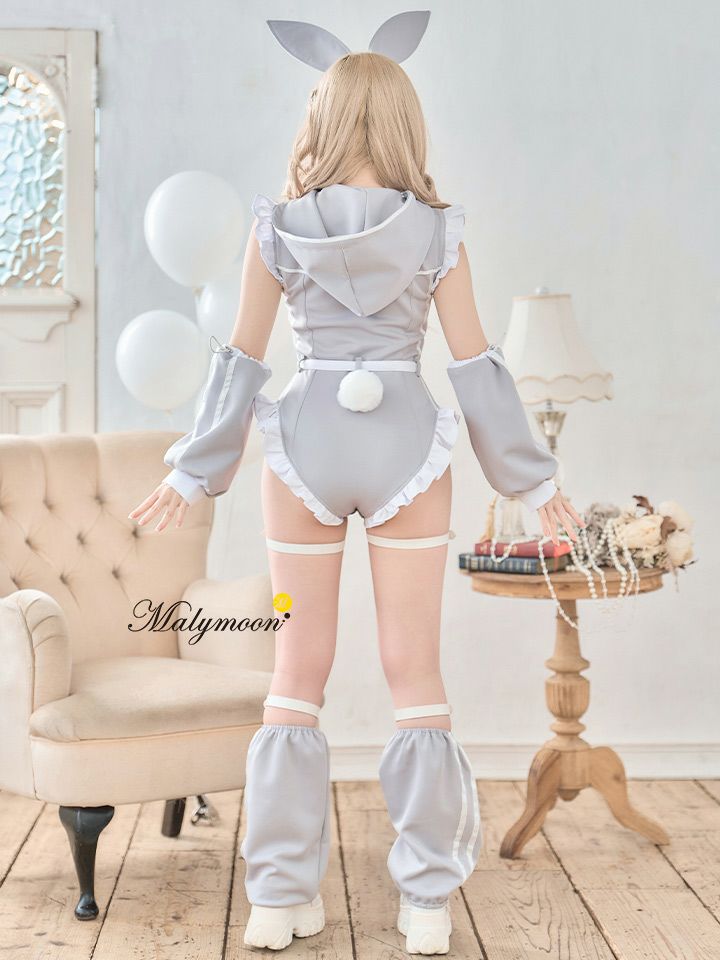 【8点セット】Malymoon マリームーン フリルジップスウェットバニー [ グレー ] mlcs2510349