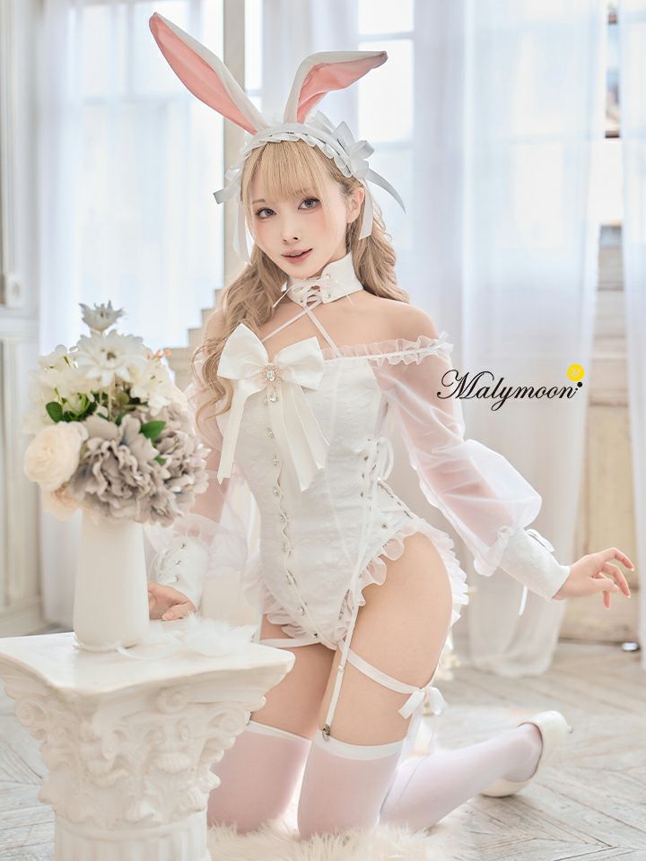 【5点セット】Malymoon マリームーン ロマンティックムードバニー [ブラック/ホワイト] ml10281