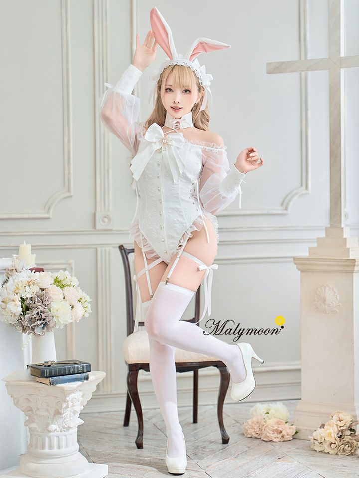 【5点セット】Malymoon マリームーン ロマンティックムードバニー [ブラック/ホワイト] ml10281