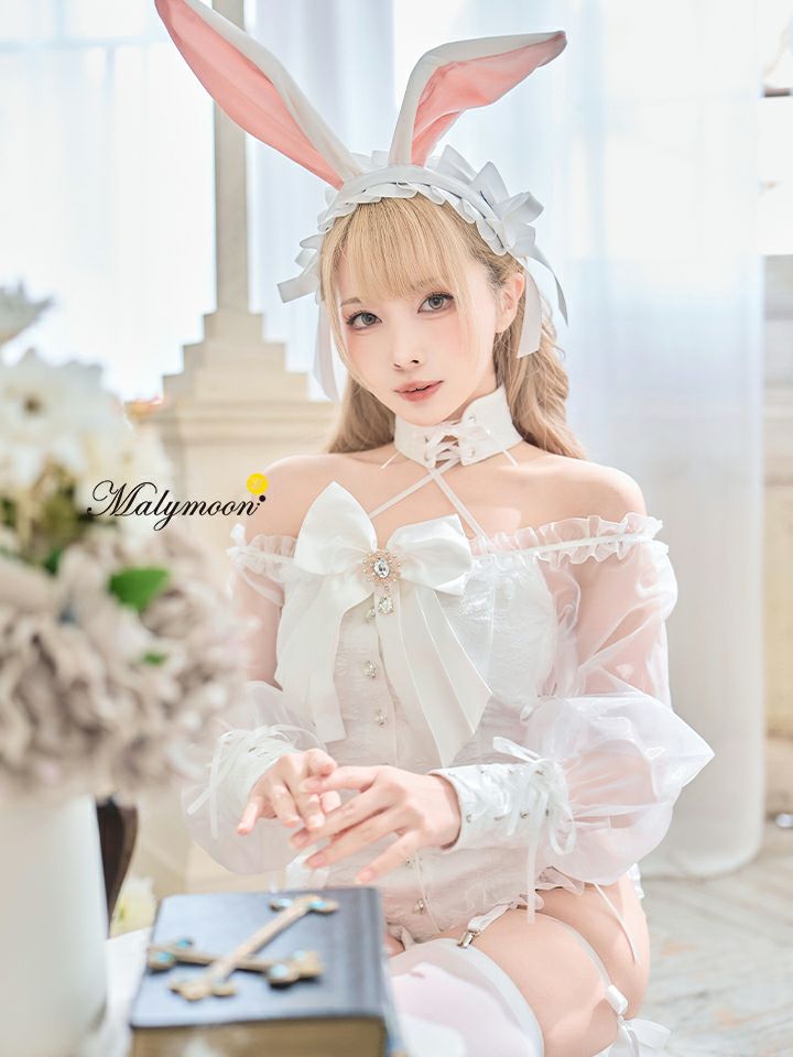 【5点セット】Malymoon マリームーン ロマンティックムードバニー [ブラック/ホワイト] ml10281