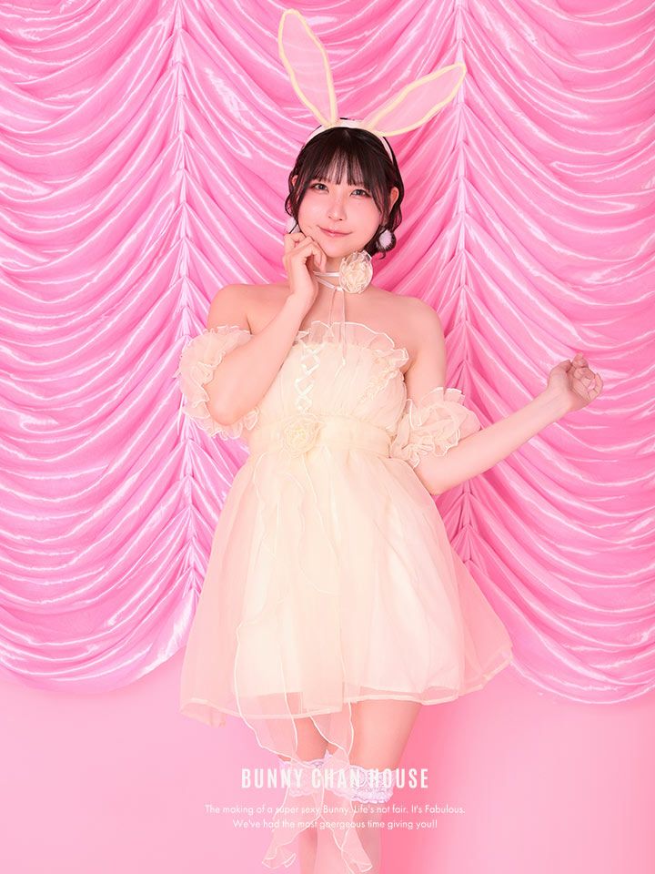 【6点セット】Flower Tulle BUNNY フラワーチュールバニー[アイボリー] 