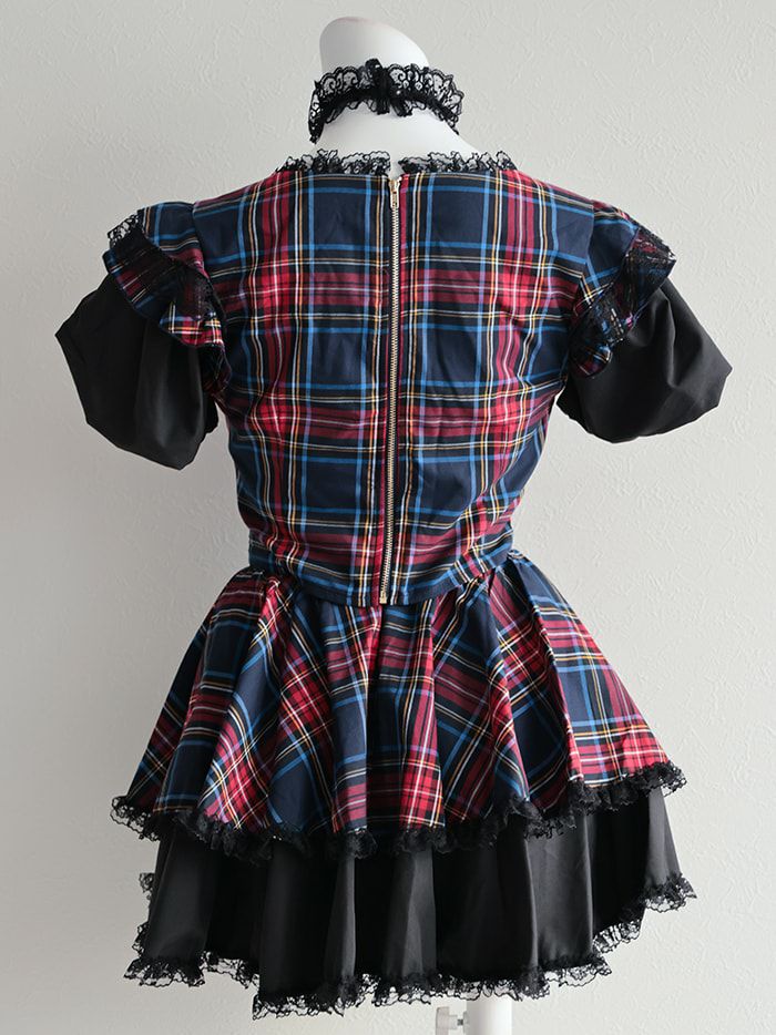 【4点セット】#erokawacheck Bunny. ネイビー vcsbn-23980-2c