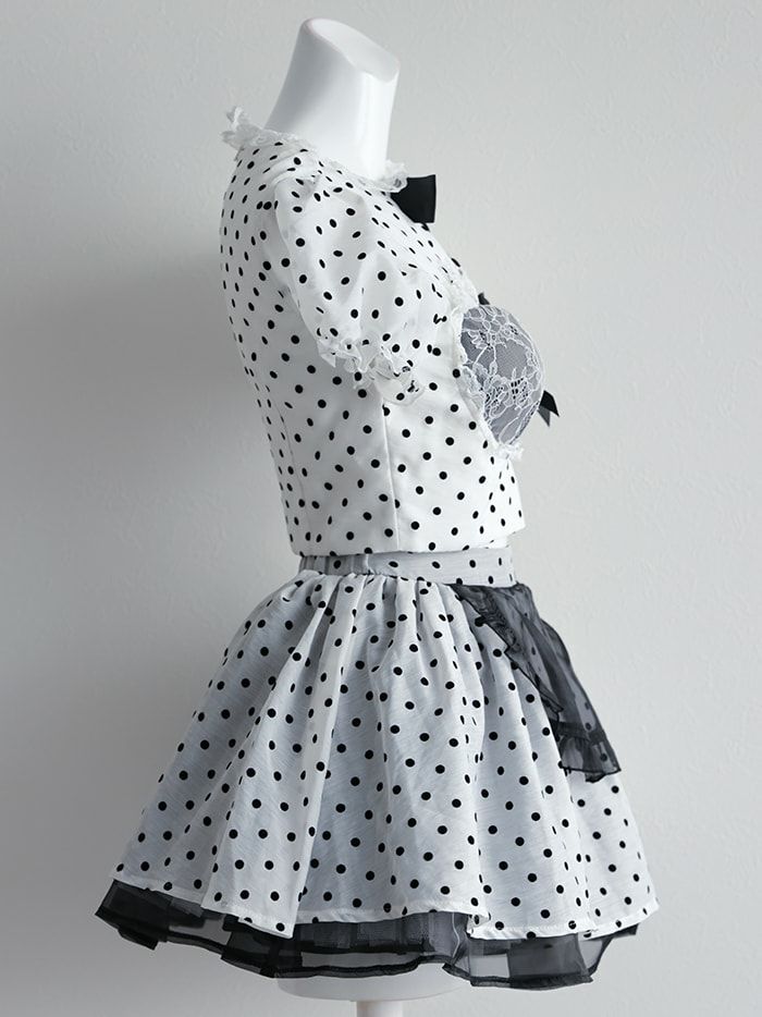 【3点セット】POLKA DOTS Bunny. ホワイト vcsbn-240571-1c
