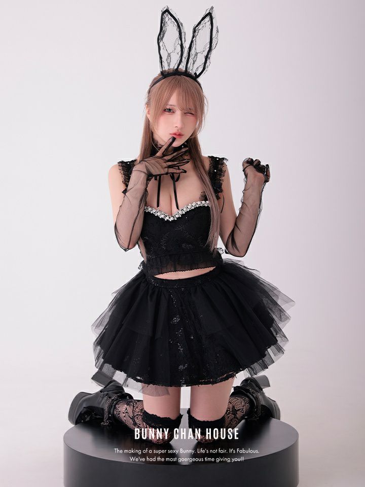 【4点セット】Tutu Baby Bunny トゥトゥ ベイビー バニー ブラック vcsbn-250230-1b