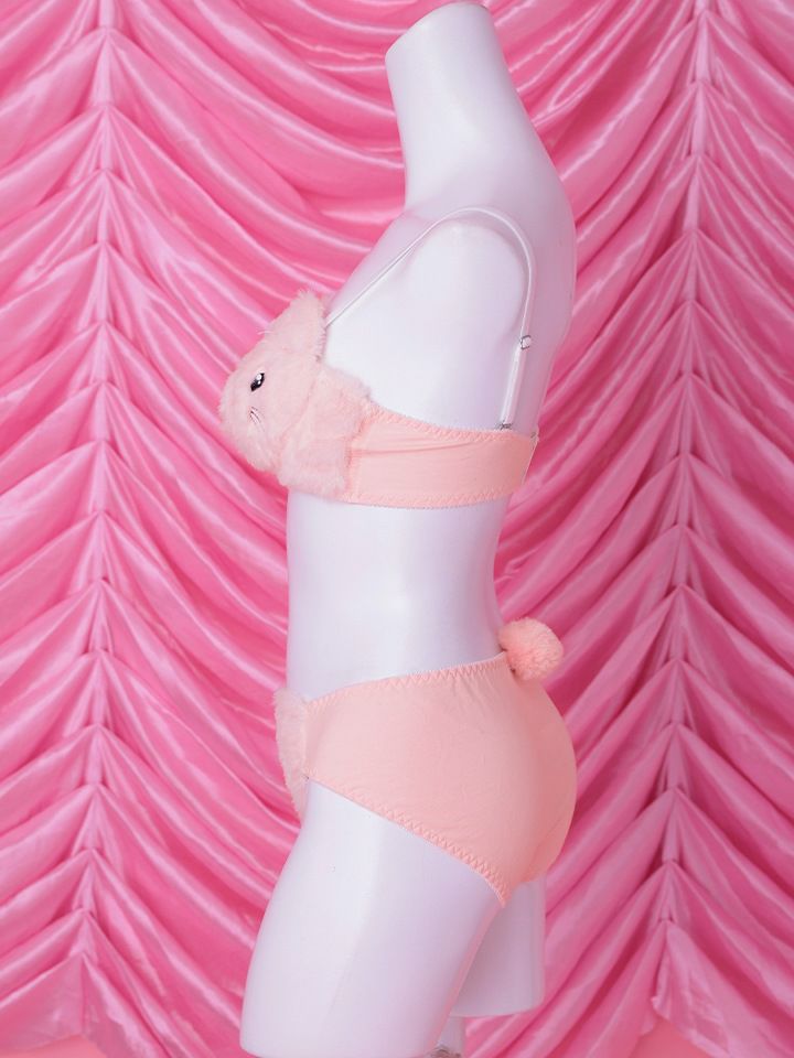 【3点セット】Petit bunny face Dreamy lingerie costume ミニうさドリーミーランジェリーバニー  ピンク vcsbn-25073-2