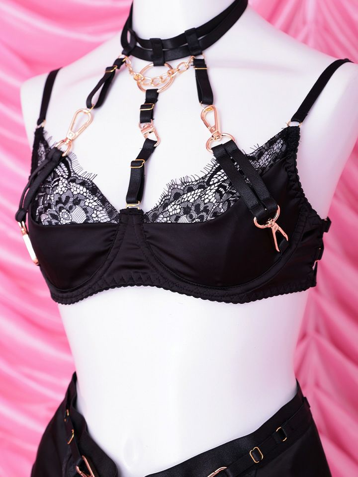 【5点セット】Fetish code lingerie bunny フェティッシュコードランジェリーバニー ブラック vcsbn-25074