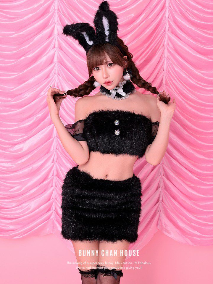 【5点セット】ときめきバニーブラック  vcsbn-230485-2a-sm