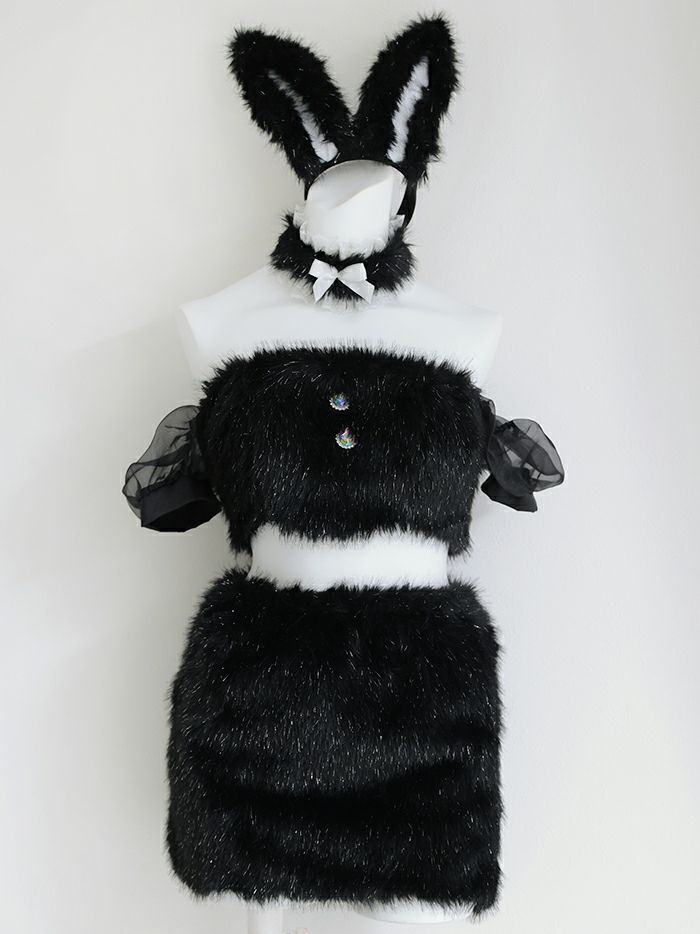 【5点セット】ときめきバニーブラック  vcsbn-230485-2a-sm