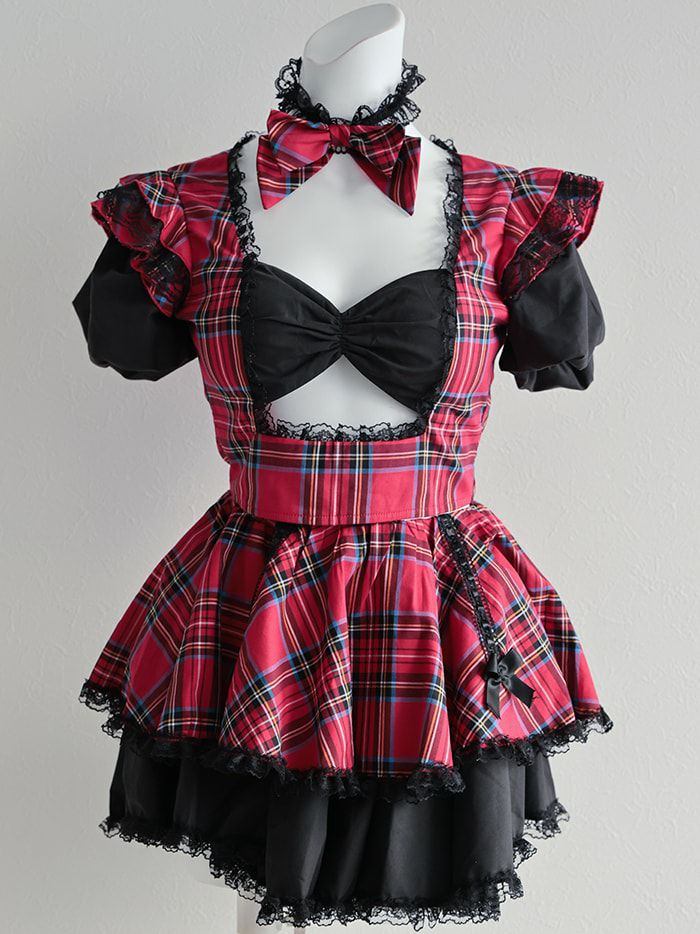 【4点セット】#erokawacheck Bunny. レッド vcsbn-23980-1c