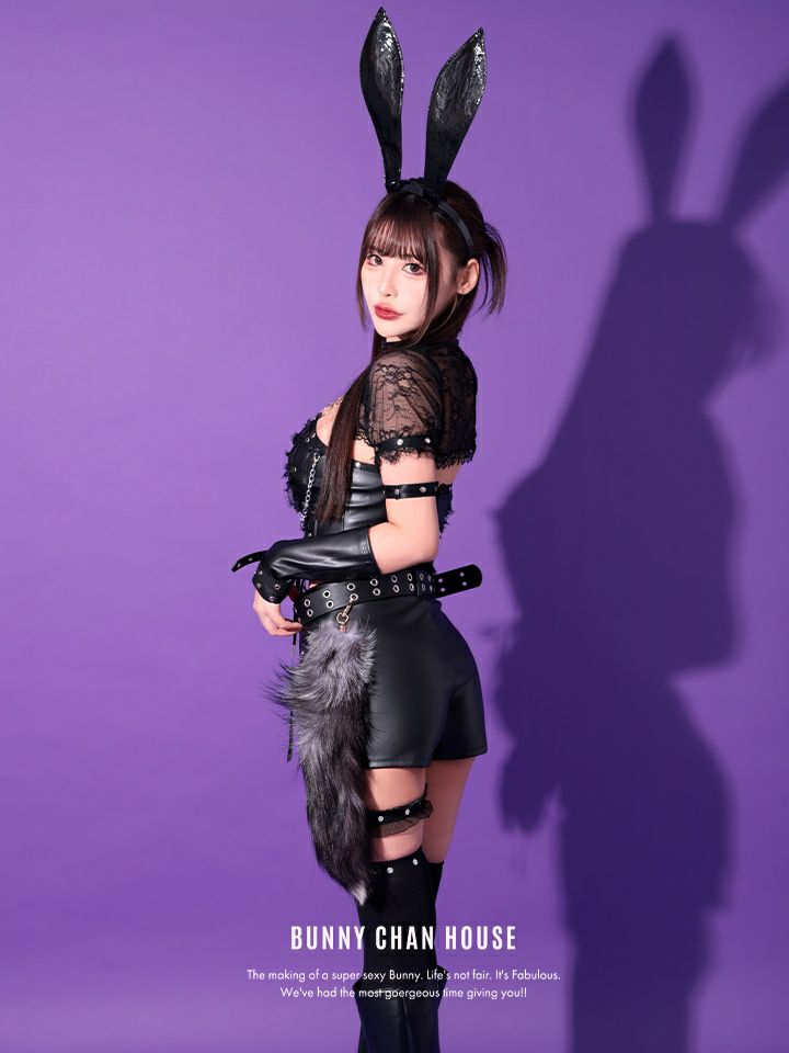 【14点セット】 vanityME. × Malymoon フェティッシュレザーバニー ブラック[チロルちゃん着用] mlcs25046-1c