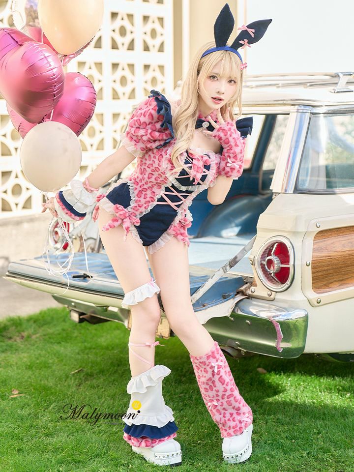 【7点セット】Malymoon マリームーン レオパードギャルバニー ハイレグ レオタード mlcs25186